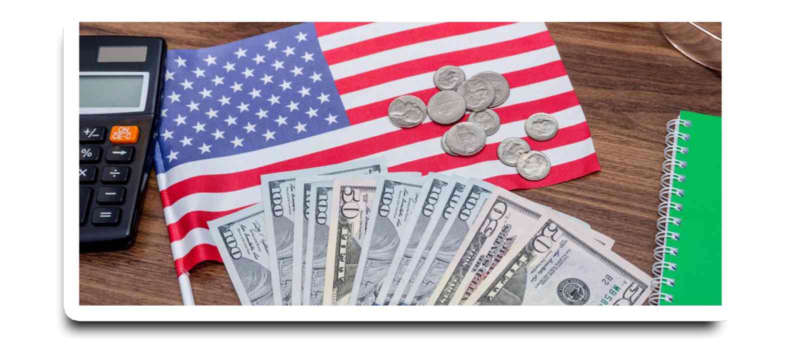 دلار و پرچم امریکا