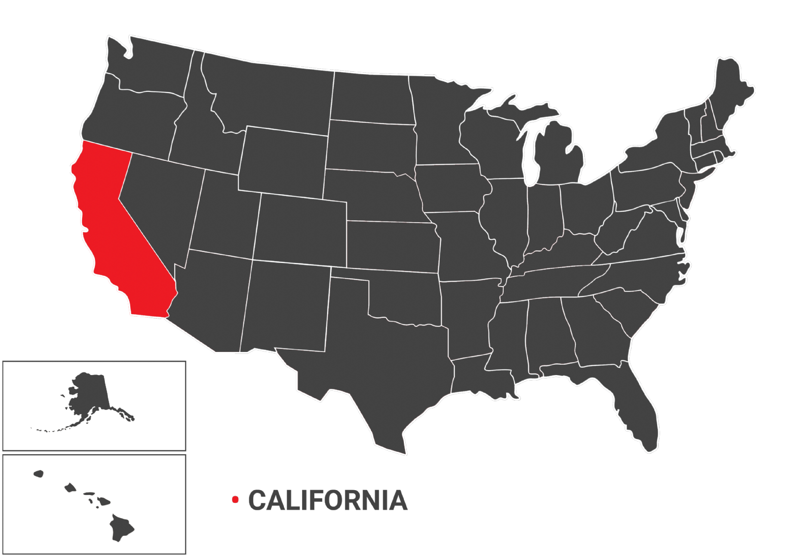 نقشه جغرافیایی ایالت  CALIFORNIA