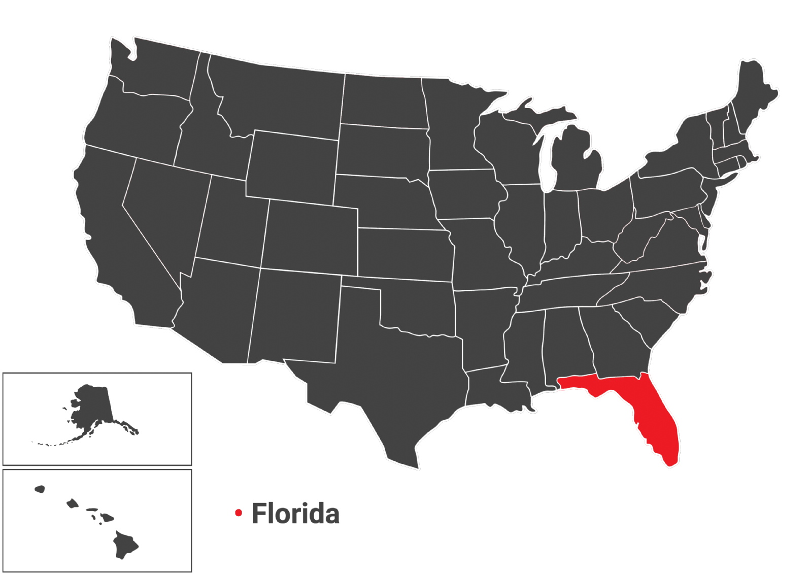 نقشه جغرافیایی ایالت FLORIDA