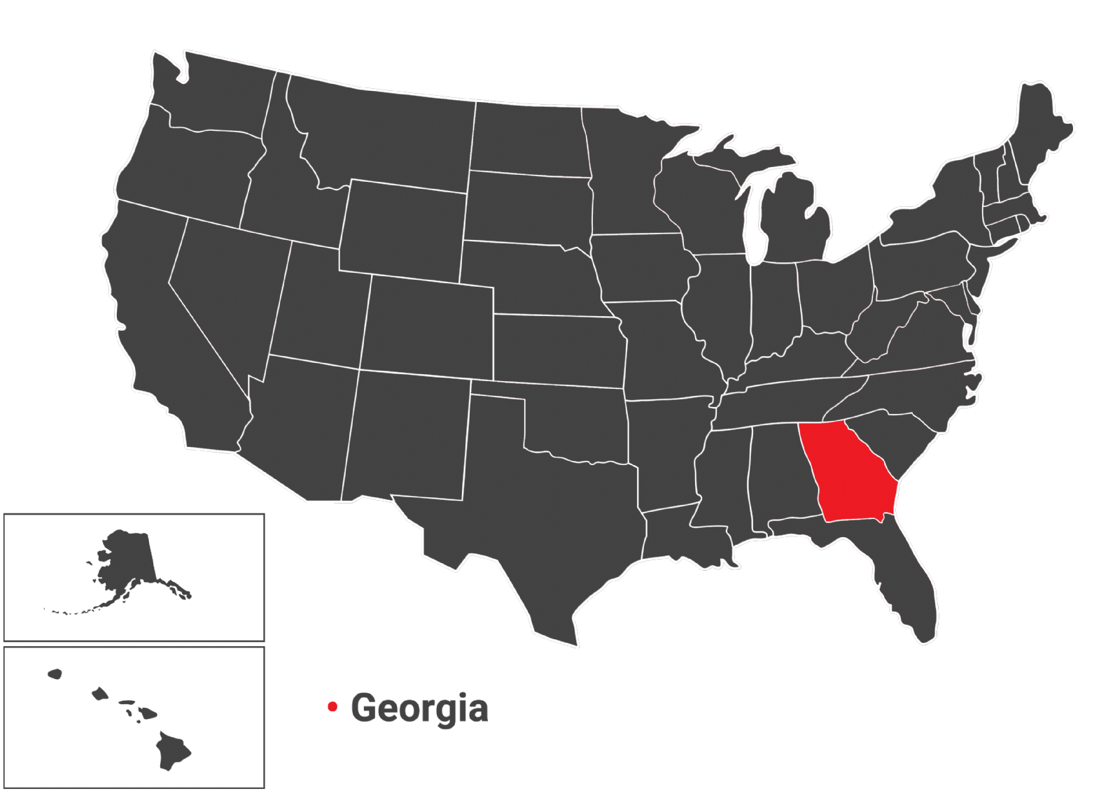 نقشه ایالت Georgia