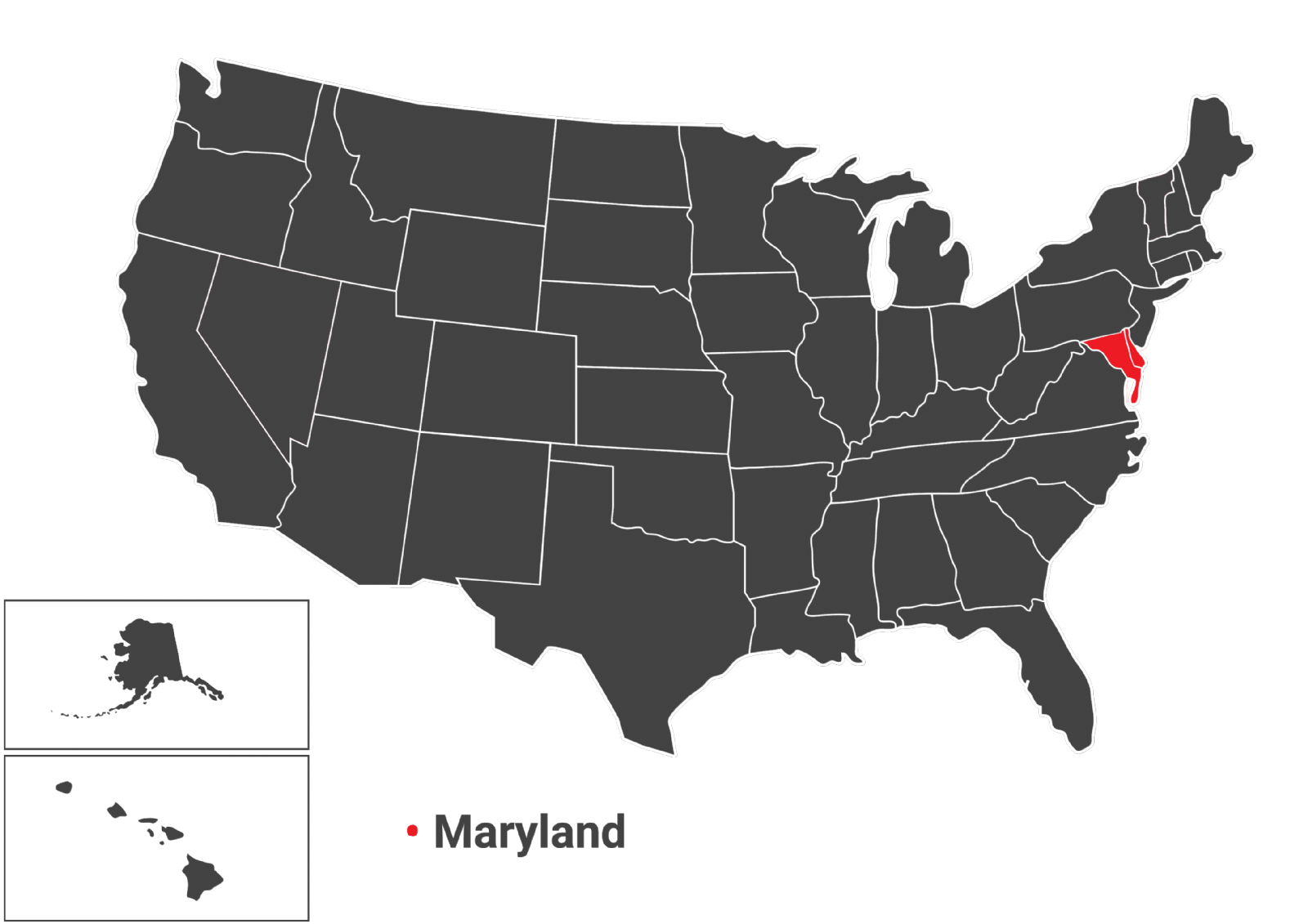 نقشه جغرافیایی ایالت MARYLAND