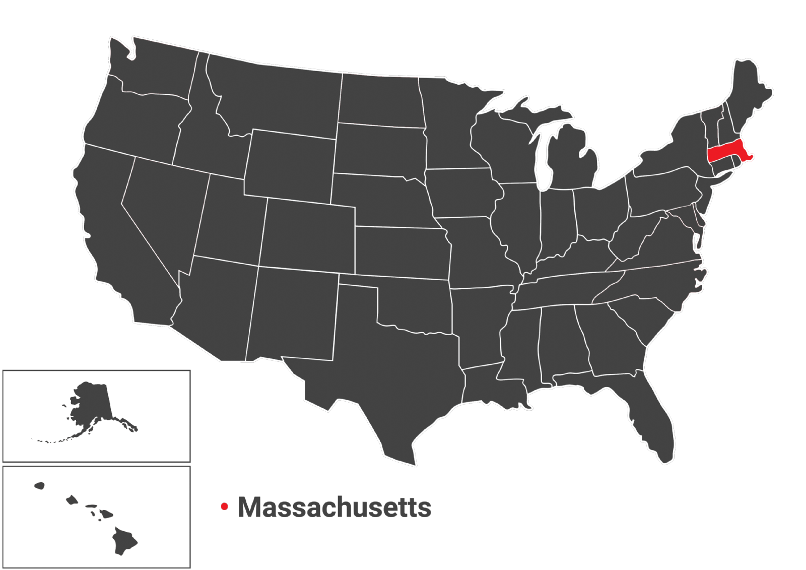 نقشه جغرافیایی ایالت MASSACHUSETTS