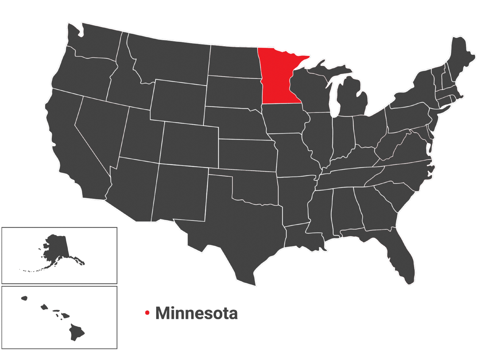 نقشه ایالت Minnesota
