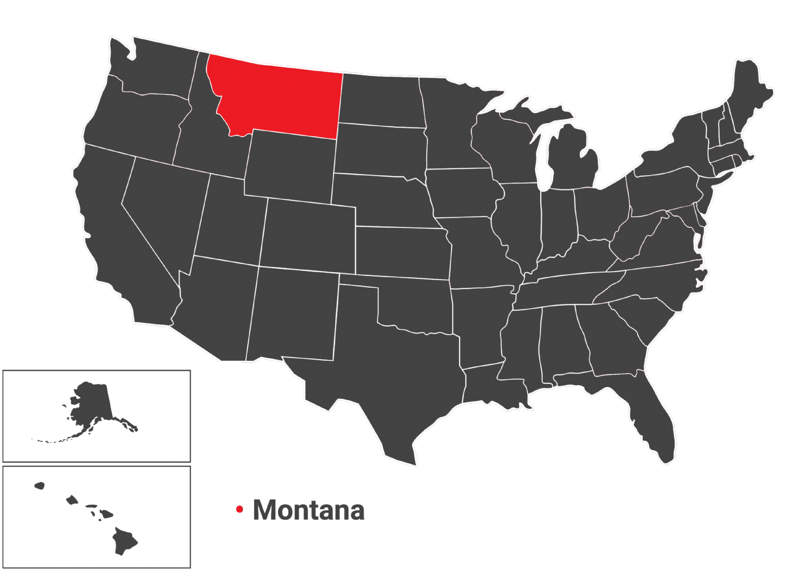نقشه ایالت Montana