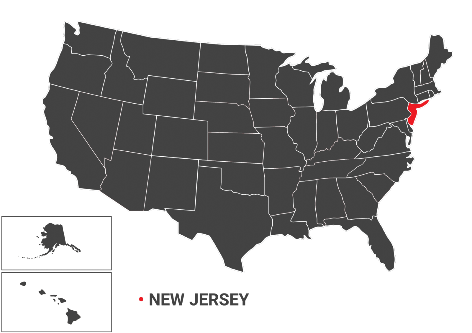 نقشه جغرافیایی ایالت NEW JERSEY