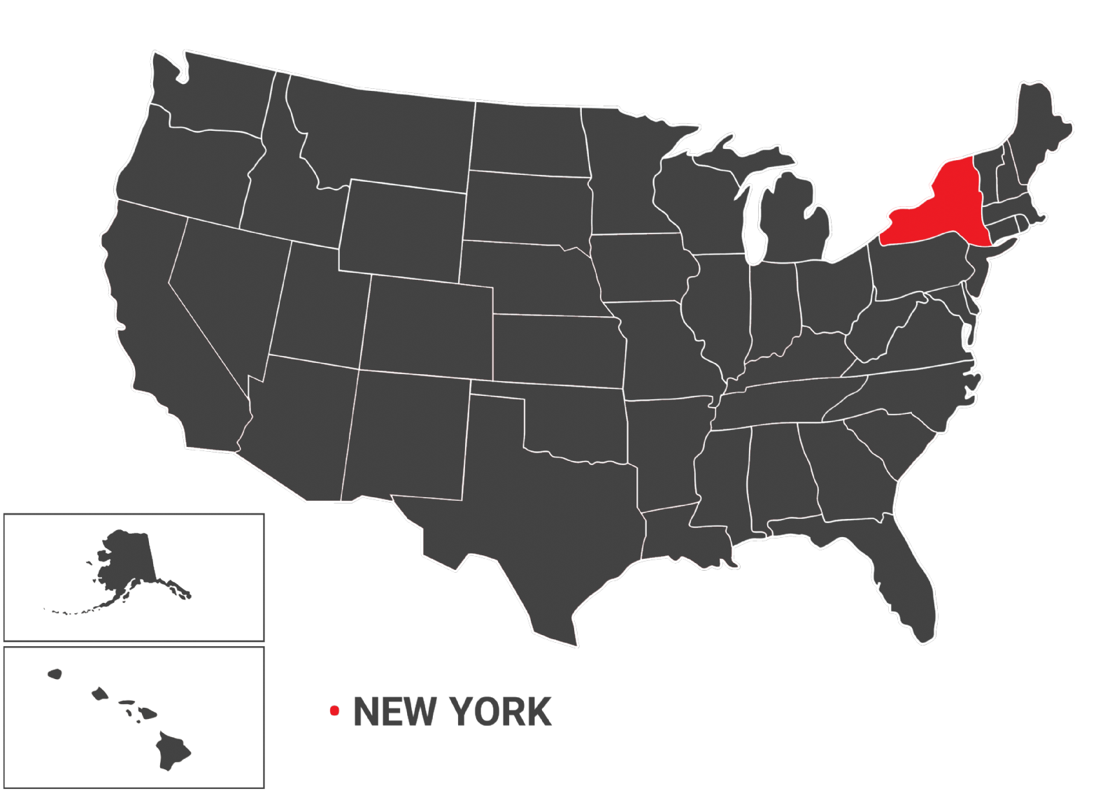 نقشه جغرافیایی ایالت NEWYORK