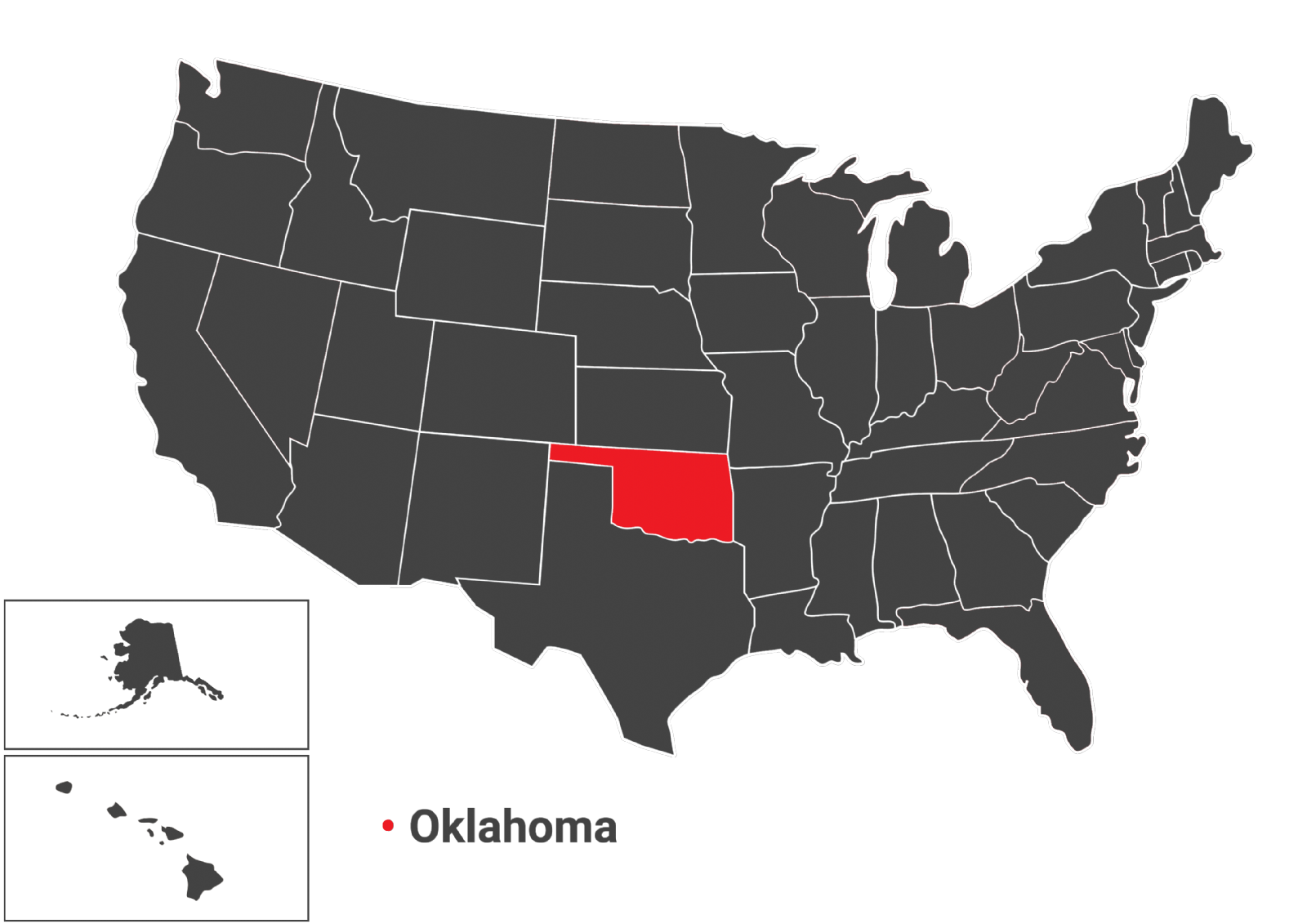 نقشه ایالت Oklahoma