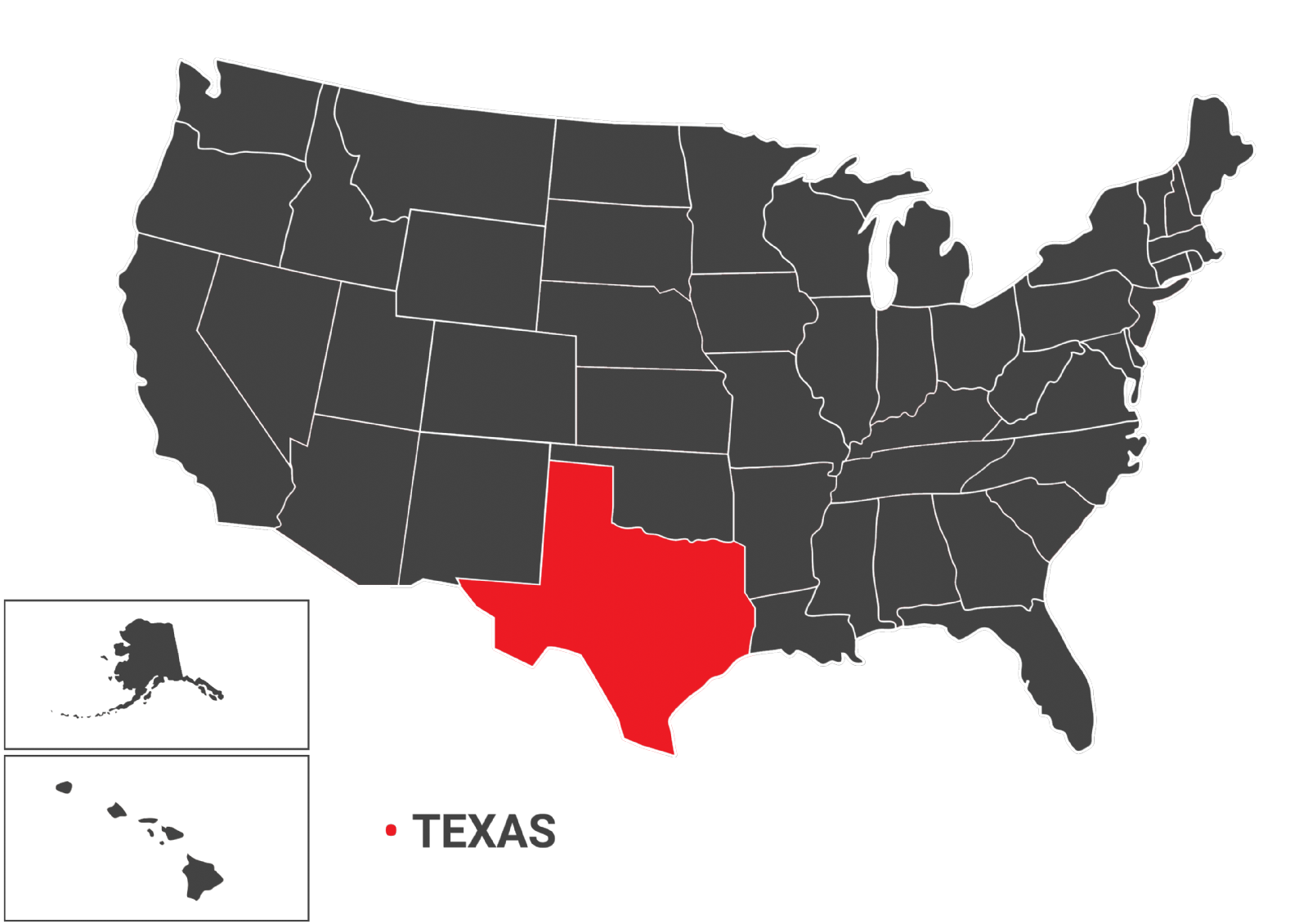نقشه جغرافیایی ایالت TEXAS