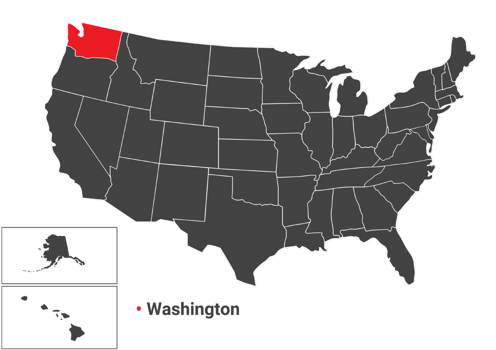 نقشه جغرافیایی ایالت WASHINGTON